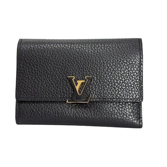 LOUIS VUITTON Portefeuille Curieuse Compact Noir Hot Pink Capucines 568-072825 - Picture 1 of 5